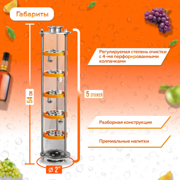 Самогонный аппарат Добрый жар “Титан 2.0” - тарельчатая колонна Самогонный аппарат Добрый жар “Титан 2.0” - тарельчатая колонна